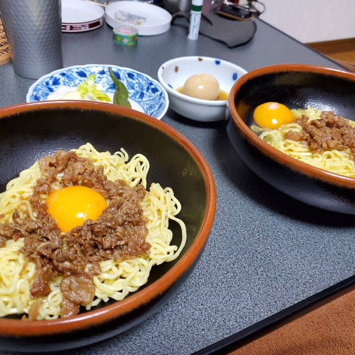 袋麺で簡単油そば